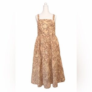 Knox Rose Boho Tiered Maxi Dress Women’s XXL Floral Smocked Cotton